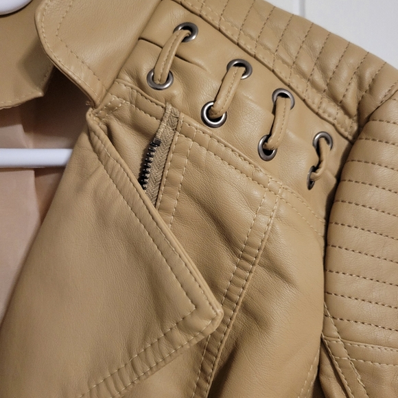Faux Leather Moto Jacket Size Small - Picture 4 of 4
